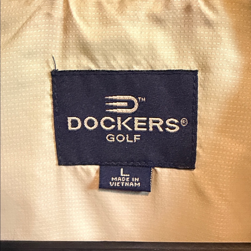 Dockers Golf Men’s Size Large Navy and Cream Jacket - Picture 2 of 8
